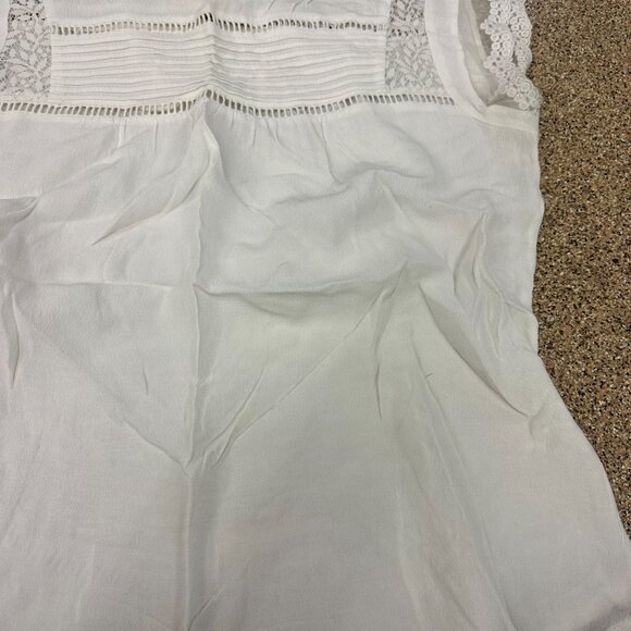Daniel Rainn Blouse White Summer Spring Lace Crochet Top - Picture 2 of 5